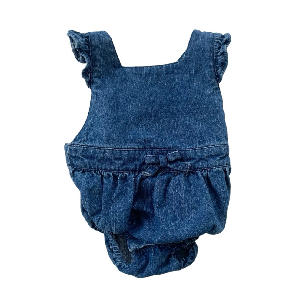Oliver & Rain Denim Romper 6M